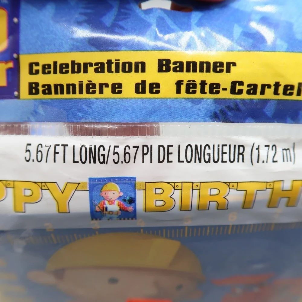 Bob The Builder NOS Birthday Party Set treat bags (8), Napkins, Banner Lot